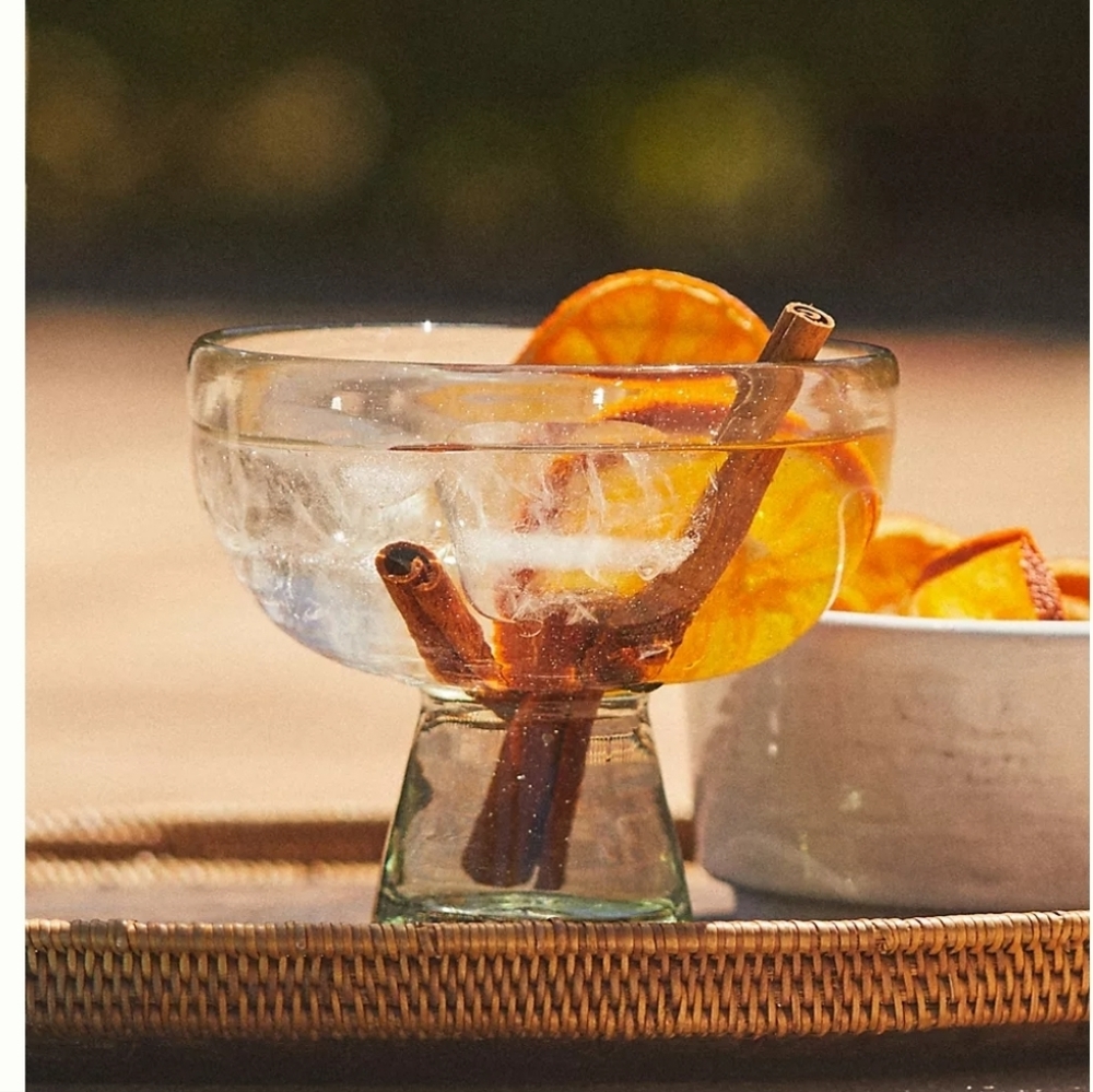 Anthropologie Juno Recycled Coupe Glass